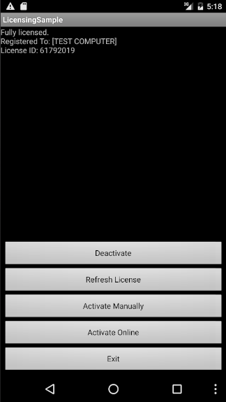 PLUSNative Android License Sample